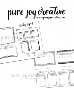 Alternative view of Worship Report - Sermon Notes Printable