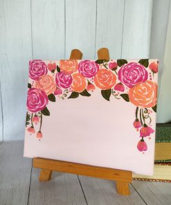 Floral Abundance Collection 8x10 Peach and Pink Floral